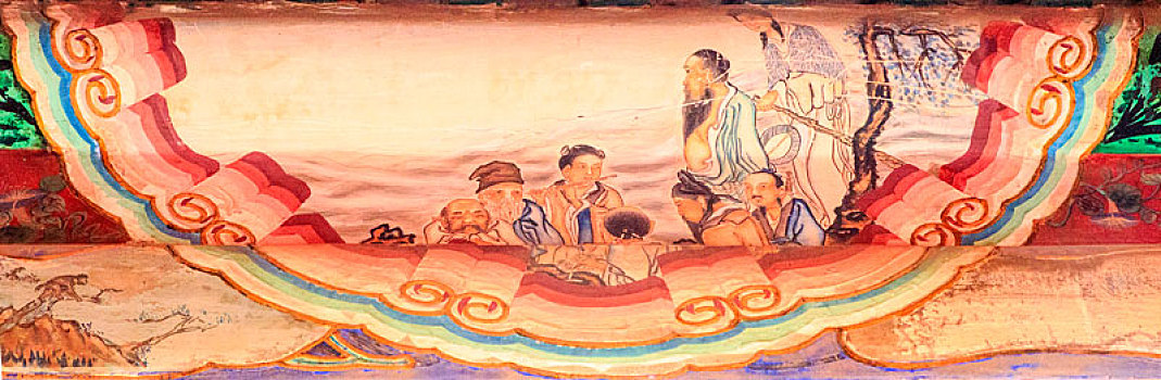 北京颐和园长廊彩画,八仙过海