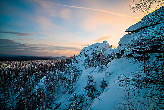 积雪,风景,俄罗斯