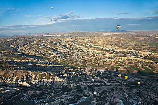 热气球,中心,土耳其,卡帕多西亚,第一,晨光