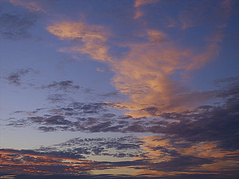 天空,日落