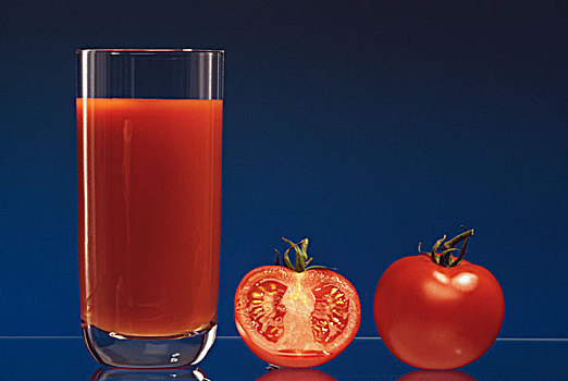 玻璃杯,番茄汁,清新,西红柿