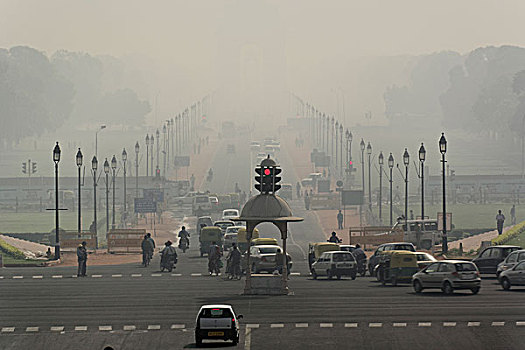 空气污染,新德里,印度