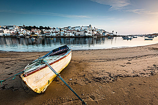 船,渔村,阿尔加维,葡萄牙,欧洲