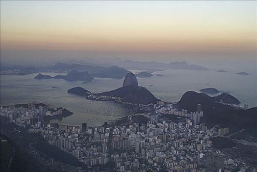 落日,里约热内卢,巴西