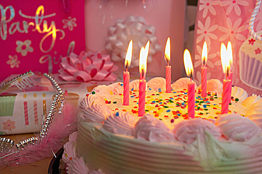 诺克斯维尔,田纳西,美国,蜡烛,照亮,生日蛋糕