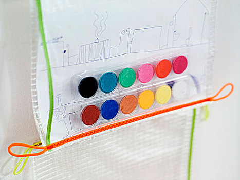 绘画,彩色,水,塑料制品