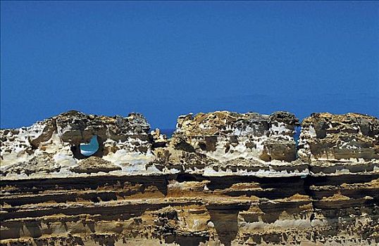石头,白垩断崖,海洋,道路,维多利亚,澳大利亚