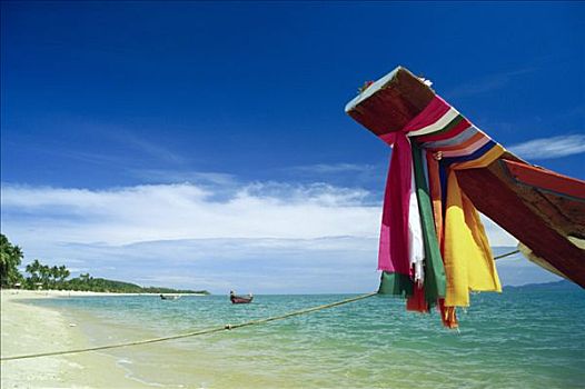 船首,船,苏梅岛,海滩,苏拉塔尼,省,泰国