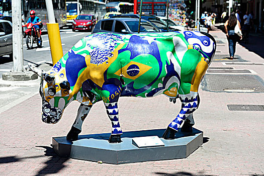 巴西,母牛,雕塑,里约热内卢,南美