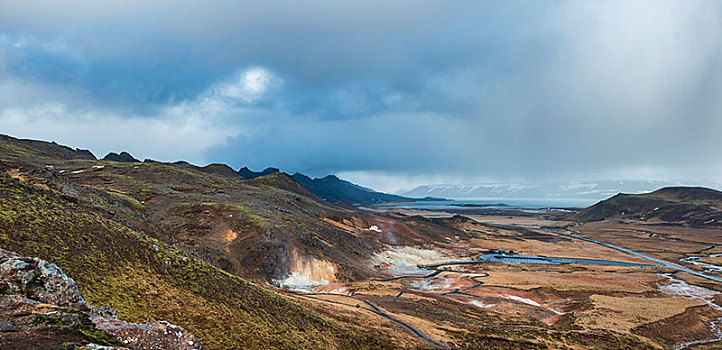 蒸汽,土地,地热,区域,火山,国家级保护区,雷克雅奈斯,冰岛,欧洲