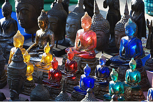 佛像,出售,琅勃拉邦,老挝