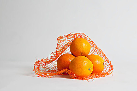 堆,橘子,网,包