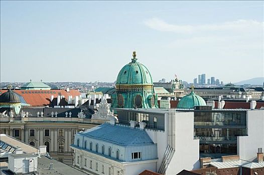 风景,圆顶,霍夫堡皇宫,维也纳,奥地利