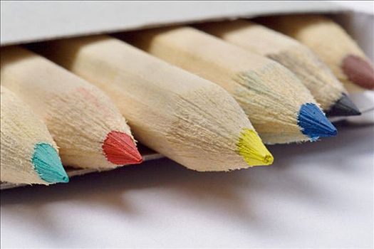 木质,铅笔,蜡笔画,色彩