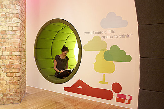 展示室,伦敦,2007年,壁画,慵懒,区域,室内,墙壁