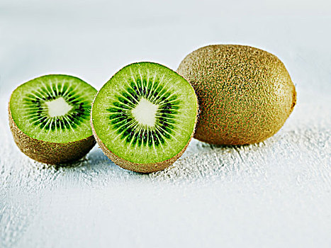 猕猴桃,绿色,白色,桌子,桌面,自然,丰收,水果,切片