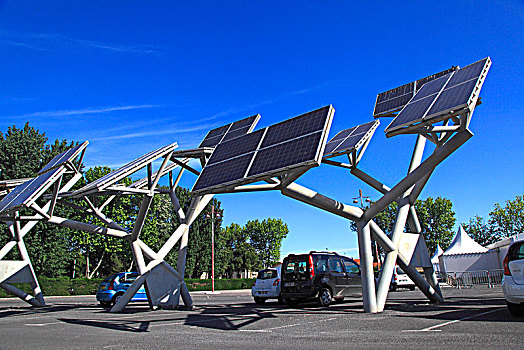 法国,纳博讷,停车场,太阳能