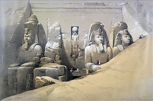 神庙,阿布辛贝尔神庙,19世纪,艺术家
