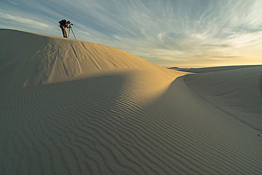人,照相,白沙,沙漠,国家公园,南非