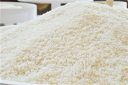 白色,长,米饭,背景,生食