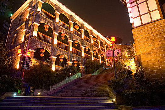 重庆印象商业区夜景