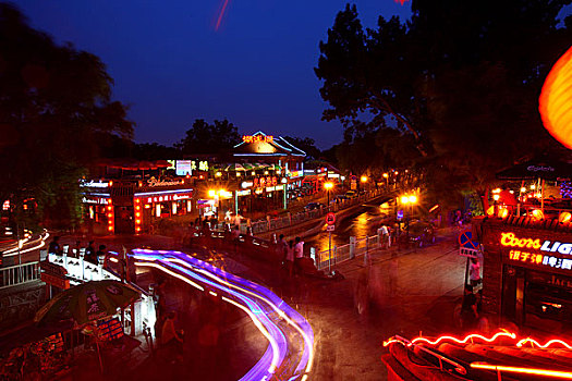 北京什刹海夜景