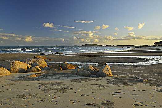 沙滩,花冈岩,石头,国王,海滩,昆士兰,澳大利亚