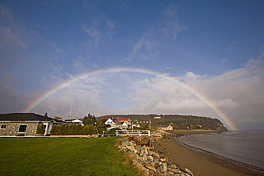 壮观,彩虹,上方,新布兰斯维克,加拿大