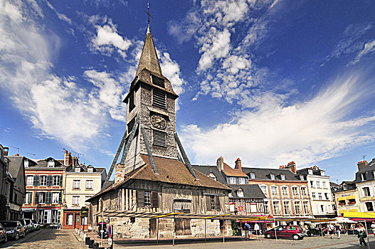钟楼,圣凯萨琳,教堂,翁弗勒,诺曼底