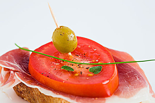 西红柿,意大利熏火腿