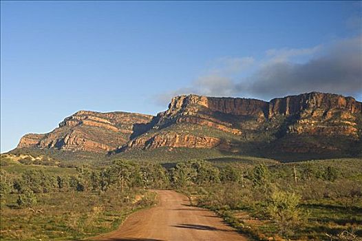 土路,山脉,弗林德斯山国家公园,澳洲南部,澳大利亚
