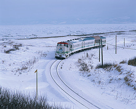 列车,鄂霍次克海,冰,问题