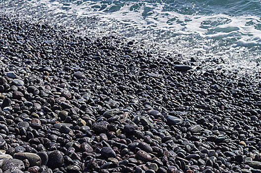 石头,海岸,波浪,背景,聚焦