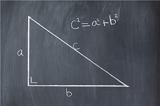 右边,三角形,程式,黑板
