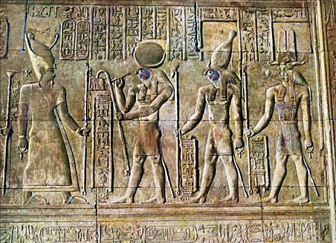象形文字,浮雕,埃及,20世纪,艺术家,未知