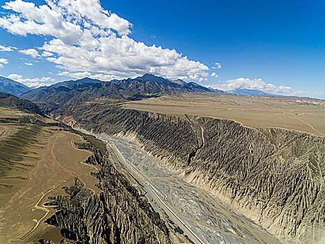 航拍峡谷,独山子大峡谷,地貌奇观