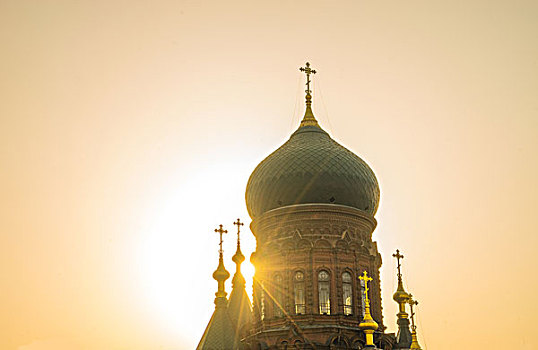 哈尔滨,索菲亚,大教堂,晴天