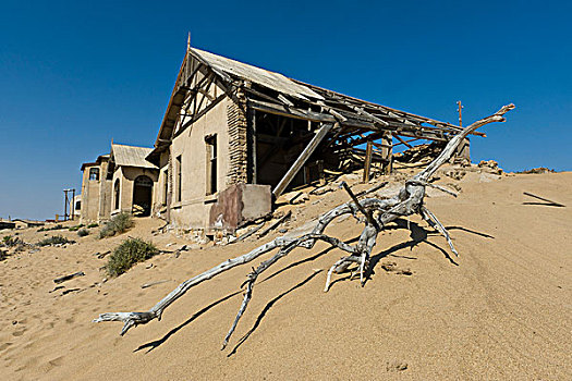 毁坏,房子,科尔芒斯科普,纳米比亚,非洲