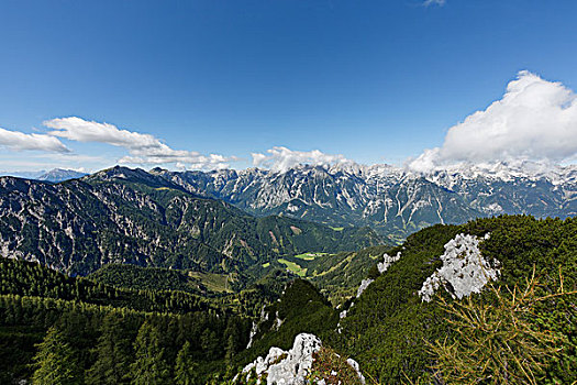 风景,西部,眺望台,山,山脉,区域,地区,上奥地利州,奥地利,欧洲