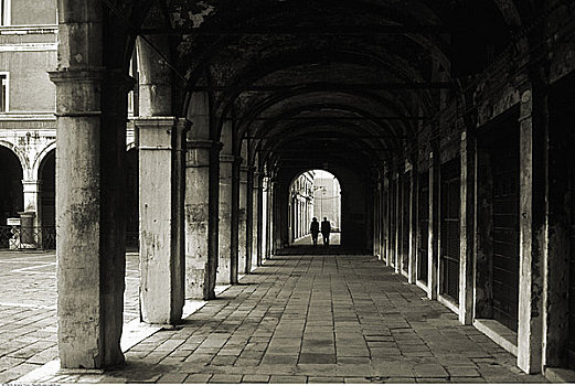 拱形,通道,威尼斯,意大利