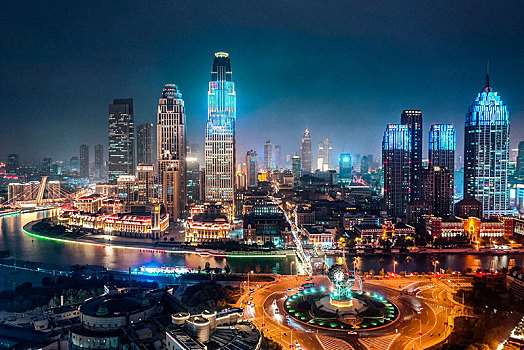 天津城市风夜景