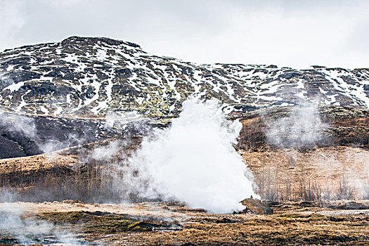地热,自然,蒸汽,地点,冰岛
