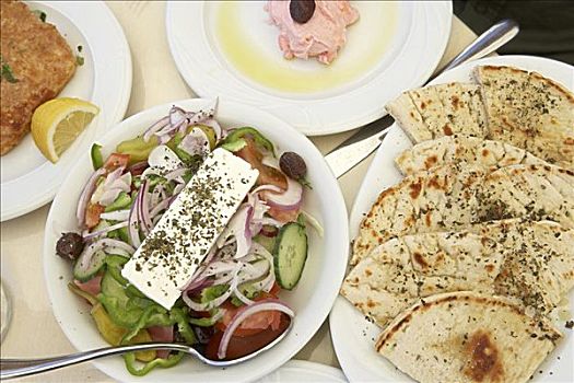 希腊食品,桌上