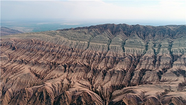 新疆吐鲁番,火焰山,木头沟风光