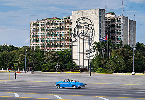 蓝色,古巴,汽车,室内,建筑,广场,哈瓦那