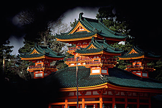 建筑,神祠,平安神宫,京都,本州,日本