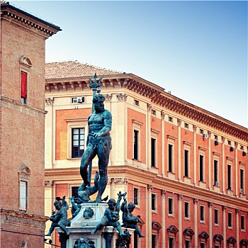 雕塑,著名,纪念建筑,意大利文艺复兴,博洛尼亚,重要,广场,马焦雷湖