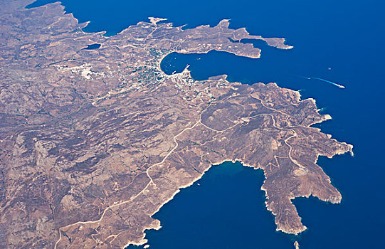 航拍,希腊,岛屿