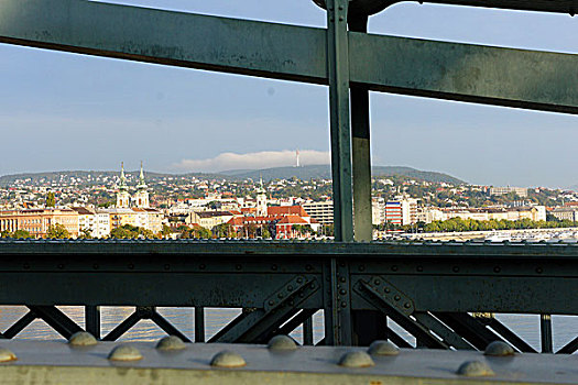 布达佩斯,莲索桥梁架,城市建筑