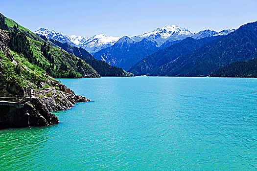 天堂湖,新疆,亚洲